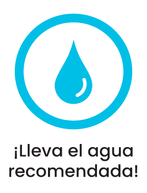 ¡Lleva el agua recomendada!