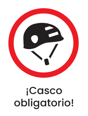 ¡Casco obligatorio!