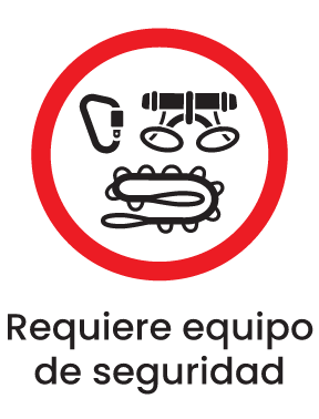 Requiere equipo de seguridad