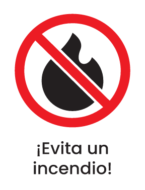 ¡Evita un incendio!