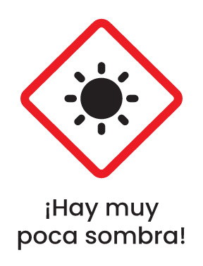 ¡Hay muy poca sombra!